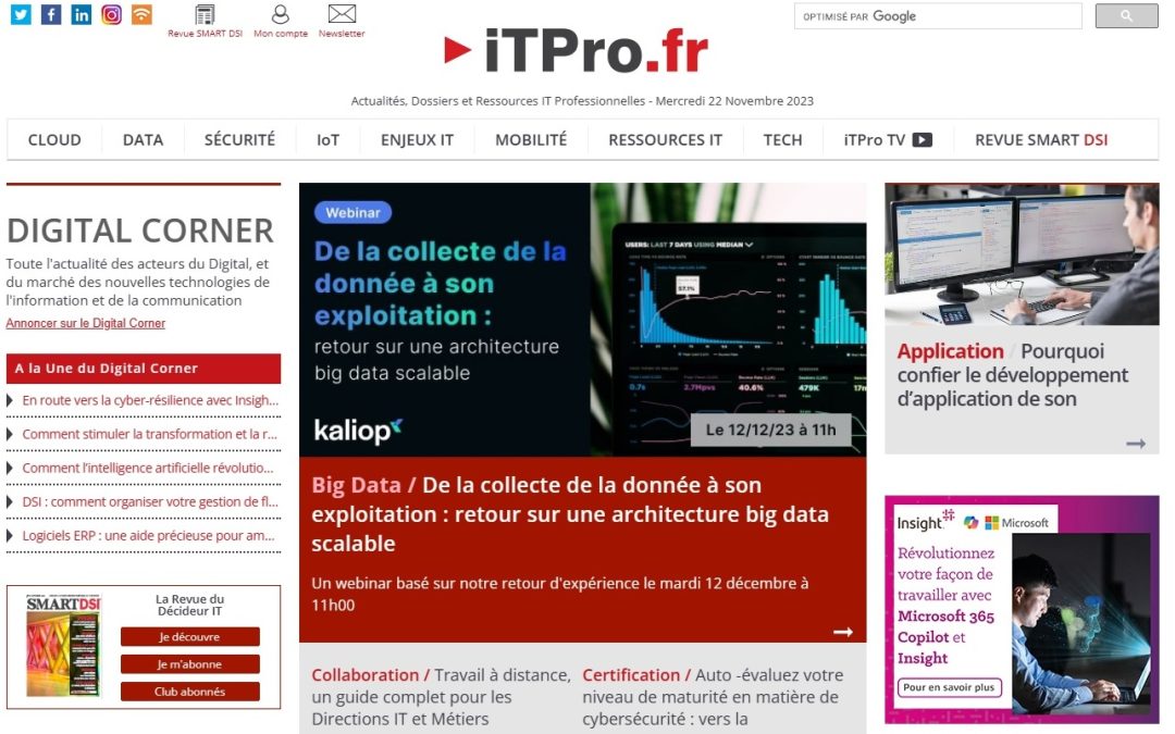 📢 Médiatisez vos contenus sur ITPro.fr !